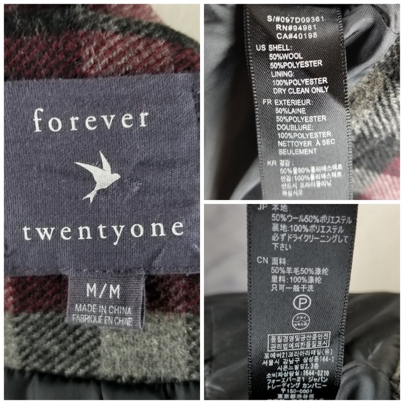 FOREVER 21 I Double Breasted Plaid Crop Coat - Picture 7 of 8